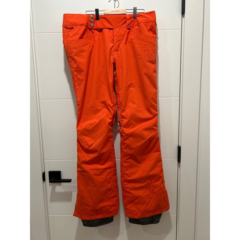 Burton Dryride Womens Large Orange Snowboard Ski Pants Insulated Vented Vibe